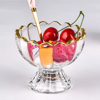 Salata Creative Cupa de inghetata de Sticlă Transparentă fără Plumb Îngroșat Desert Milkshake Cupa Acasă Cana Drinkware Accesorii de Bucatarie