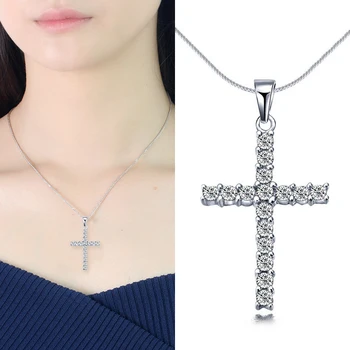 Femei de moda Pandantiv Cruce de Aur de Cristal Isus Crucea Pandantiv Colier Bijuterii en-Gros pentru Femei și Bărbați