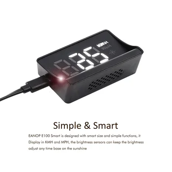 EANOP E100 Smart Mini HUD Head Up Display Parbriz Vitezometru Proiector pentru Tesla Model 3 Auto Sistem Inteligent