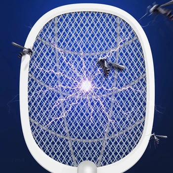 3 ÎN 1 LED Mosquito Killer Lampa 3000V Electric Bug Zapper Insect Killer USB Reîncărcabilă Swatter Zbura Capcana Anti Tantari Muste