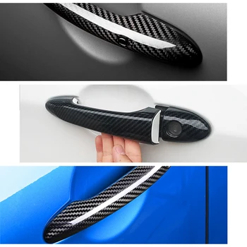 Fibra de Carbon negru mâner Sau Laterale Cromate Capac Ușă Tapiterie Set pentru Opel Vauxhall Mokka X Buick Encore 2012~ 2019 Accesorii Auto