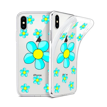 Transparent Pentru iphone12 11 Pro Max X XR XS MAX 7 8 plus 6S 2020 SE 12Mini Acoperi petale de flori flori clip art Cazuri de Telefon