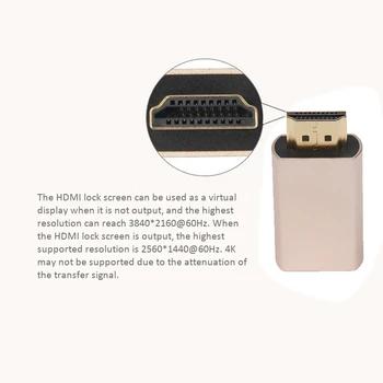 Compatibil HDMI Ecran de Blocare Semnal Suport KVM HDMI2.0 Virtual Adapter EDID DDC Dummy Plug pentru a Afișa Emulator Până la 3840X2160