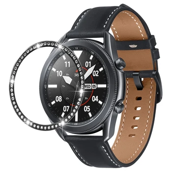 Fierbinte Galaxy Watch3 Diamant Bling Rama Pentru Samsung Galaxy Watch 3 41mm Cadru Caz Capacul de Protecție Femeie Ramă de Metal Inel de Bara