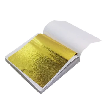 9x9cm 100 de Coli Practice K Pur Strălucitoare Frunze de Aur pentru Aurire Funiture Linii de Perete Artizanat obiecte de Artizanat Aurire Decor