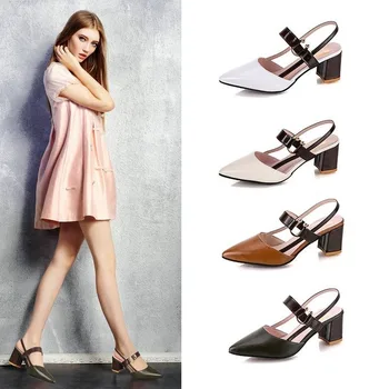2021 Sandale de Vara pentru Femei Nou Ascuțite Indesata Sandale de Mari Dimensiuni Femei de Moda pentru Femei Pantofi