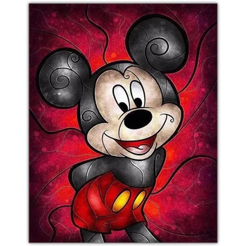 Disney 5D Diamant Pictura Mickey si Minnie DIY cruciulițe Pastă de Diamant Model de Mozaic, Pictura Decorativa Acasă Vânzare Fierbinte