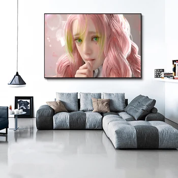 Moderne Pânză Poster HD Imprimare Demon Slayer Pictura Kanroji Mitsuri Anime Imagini de Arta de Perete Modular Home Decor Living Cadru