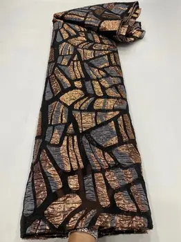Cele mai recente African Brocart Tesatura de Înaltă Calitate, franceză Jacquard Cârpă Dantelă Nigerian Material Tesut Pentru a Face Rochia de Mireasa POZ21