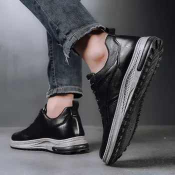 Noul Clasice Bărbați Stil Casual, Pantofi În Aer Liber Adidași De Moda Negru Dantelă Maro Bărbați Apartamente Split Din Piele Barbati Mocasini Mocasini