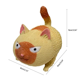 1unitate Stoarce Tipa Furioasă Pisică Jucărie din Cauciuc Moale Anti-Anxietate Jucărie Gol Cat de Reducere a Presiunii Noutate Jucărie