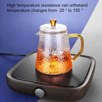 BORREY Ceainic de Sticlă de Borosilicat Rezistent la Căldură Ceainic de Sticlă Aragaz Flori Puer Fierbător Chineză Kung Fu Set de Ceai Cu Filtru