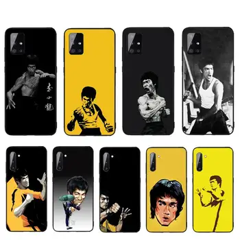 Kung Fu Bruce Lee Caz Telefon Tpu Pentru samsung galaxyA51 A10 A20 A30S A40 A50 70 71 31 De Nota 20, ultra 8 9 10 cazuri de acoperire