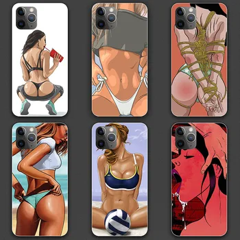 Cover pentru iphone XS 11 Pro Max XR X 6 6S 7 7 8 Plus 5 5se SE 2020 5C, Ipod Touch 5 6 7 Plajă frumuseti Bikini Femeie fată caz