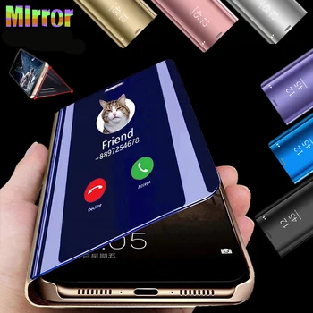 De lux Smart Mirror Telefon acoperă Pentru Apple iPhone 11 12 Pro Max 8 7 6 6s Plus Xr Xs Max X Xs SE 2020 suport Flip caz de Protecție