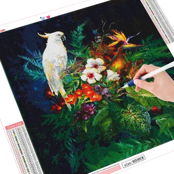 HUACAN 5D DIY Complet Piața Diamant Pictura Papagal Mozaic de Diamante Broderie Cusatura Cruce Animal Acasă Decorare Cadou de Anul Nou