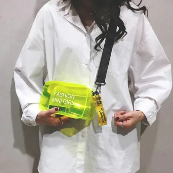 Laser Geanta Crossbody pentru Femei Bomboane de Culoare Scrisoare de Moda Sălbatic Mini Umăr Geanta Messenger din PVC Jelly Small Tote Sac 2020 feminina