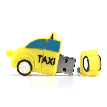 Usb Flash Drive 64gb 32gb 128gb Pendrive 16gb 8gb 4gb Desene animate Stick Usb Mini Masina de Curse de Taxi Camion de Incendiu Model Pen Drive