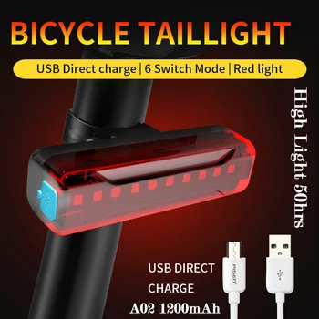 USB Reîncărcabilă Roșu Intermitent Biciclete Lumina din Spate Pentru Biciclete Coada Lămpi 18650 Timp de Execuție 2600mAh Ciclism Avertizare Led Stop