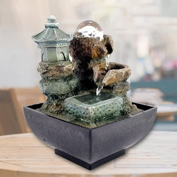 Masă Fantana Feng Shui De Meditație Cascada Fantana De Interior De Birou Mini Cascade Mici Cabana Norocos Fengshui Acasă Decoruri