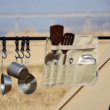 În aer liber, Tacamuri Kituri Sac de Depozitare Suport pentru Picnic BBQ Gratar Camping Tacâmuri Betisoarele Lingura Furculita Organizator