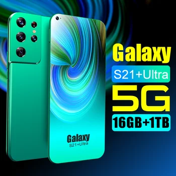 7.3 Inch Galaxy S21 Ultra Global 5G Lte Smartphone Android de 10 16GB Ram 1 TB Rom Telefon 6800 mAh Dual Sim 24MP+48MP 10 Core