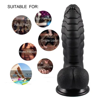 Lichid de Silicon Ultra-moale Realist Vibrator Mare ventuza Penisul Analsex Pizde Penis de Cauciuc Masturbari Penis jucarii Sexuale Pentru Cupluri