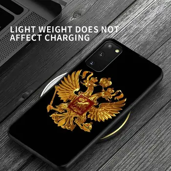 Rusia Steaguri rusești Emblema Caz Pentru Samsung Galaxy S20 FE S21 S10 S9 S8 Plus Nota 20, Ultra 8 9 10 Lite Negru rezistent la Șocuri Fundas