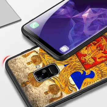 Rusia Flag Pentru Samsung Galaxy A9 A8 Stele A8S A7 A6 A6S A5 A3 Plus 2018 2017 2016 A750 Negru Caz de Telefon