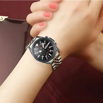Pentru Samsung Galaxy Watch 3 20mm 22mm Curea din Otel Inoxidabil Trupa 41 45 mm Viteze S3 Ceas 46/42mm pentru Amazift Metal brățară Brățară