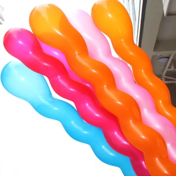 10buc/lot Șurub Răsucit Balon Latex Spirală Îngroșarea Mult Balon Bar, KTV Consumabile Partid Benzi Forma Balon Jucării Gonflabile