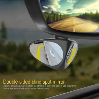 2 în 1 Masina de Blind Spot Mirror 360 de Grade de Rotație Dublă Față de Blind Spot Mirror Parcare Auxiliare Masina Oglinda retrovizoare