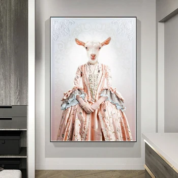 Elegant Capra Portret Animal de Arta Tablouri Canvas Wall Art Postere, Printuri Poze de Perete pentru Camera de zi de Perete Acasă Cuadros Decor