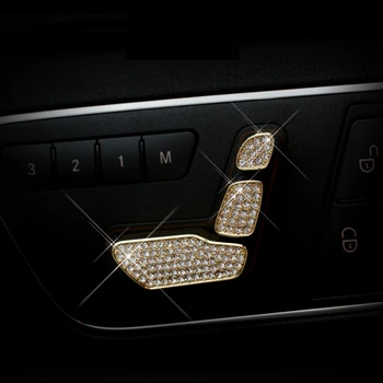 6pcs Pentru Mercedes Benz C200 E260L Scaun Butonul de Diamante Interior Masina Modificarea Modificarea Cheii Stil de Moda Modificarea